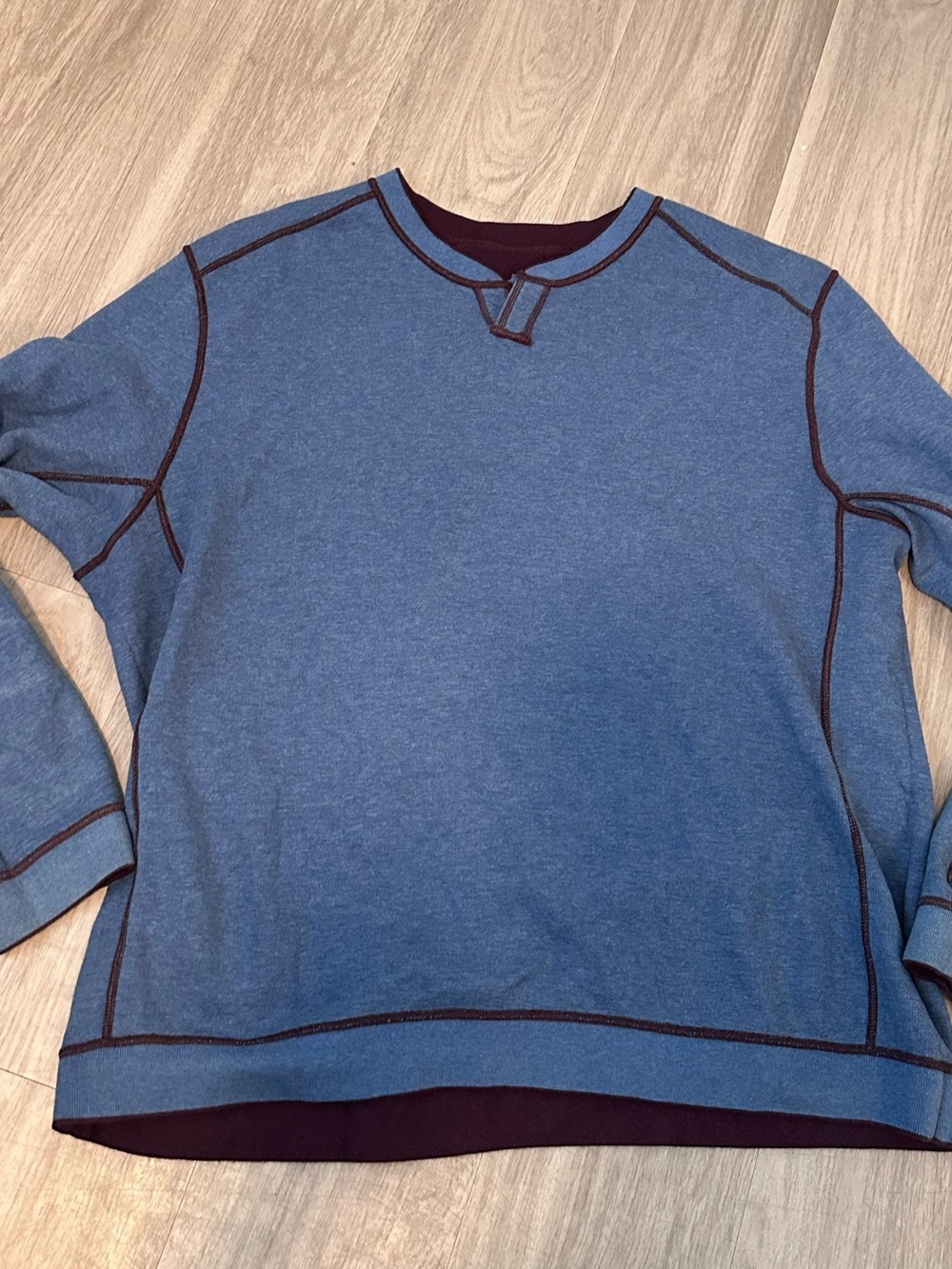Tommy Bahama Reversible crewneck sweatshirt Burgundy Navy Sz XXL
